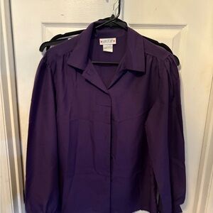 Purple Long Sleeve Blouse